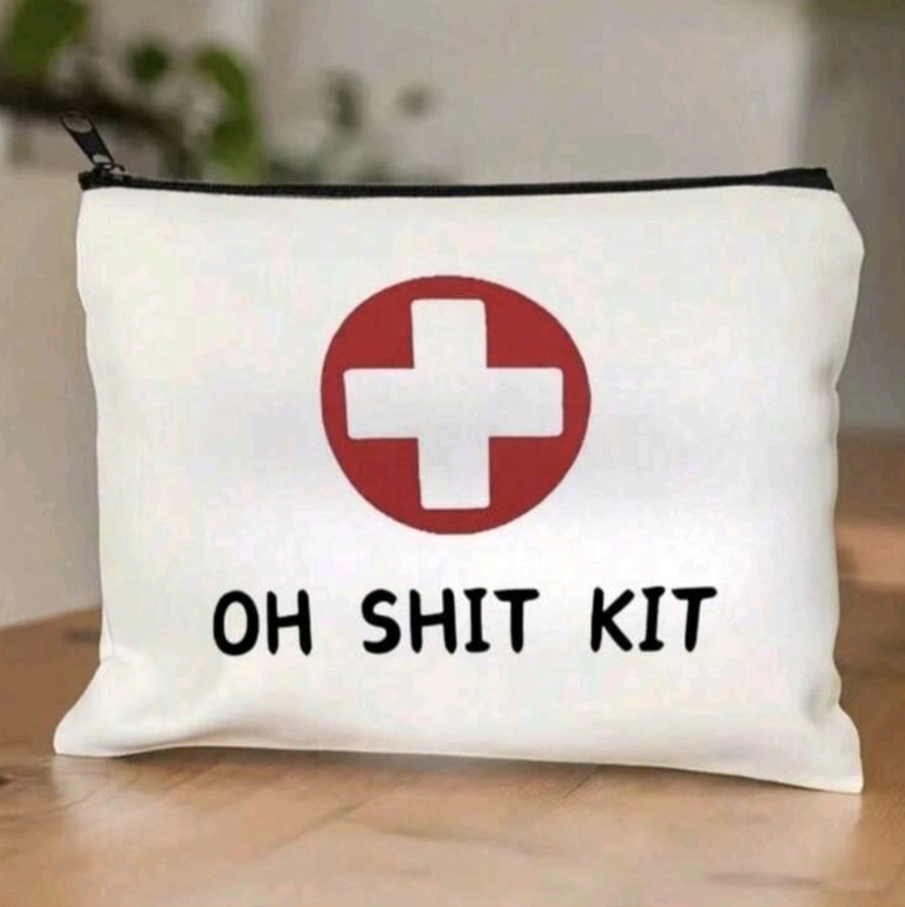 White 'Oh Shit Kit' First Aid Pouch/Bag